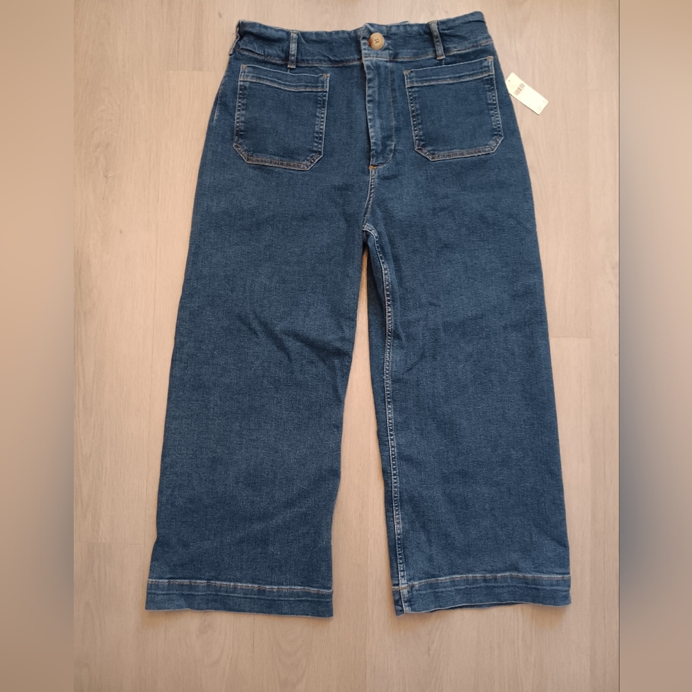 Anthropologie Colette Cotton Crop Wide-Leg Jeans - NWT